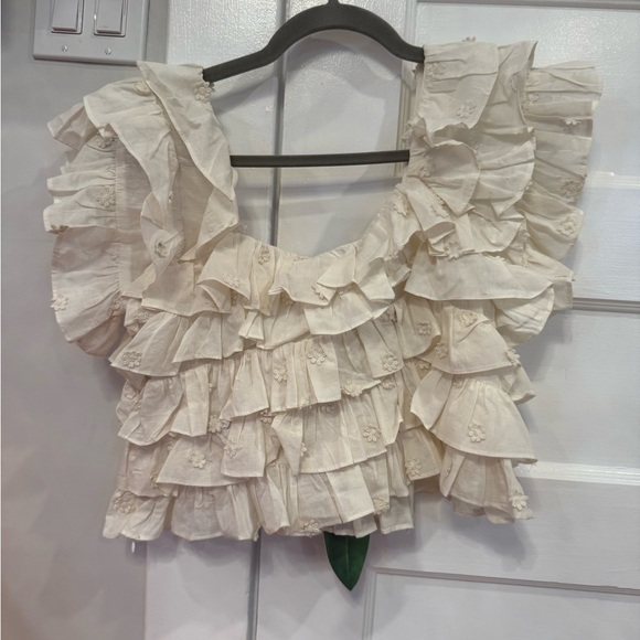 Farm Rio Women’s Ruffled Square-Neck Top - Picture 6 of 6